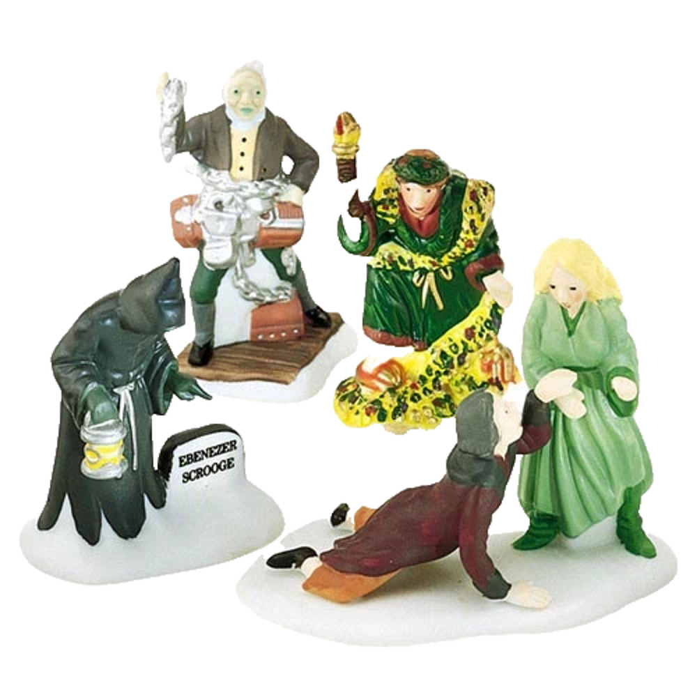 Dept 56 #5589-1 Heritage Village Set 4 Christmas Carol Spirit Accessories Box